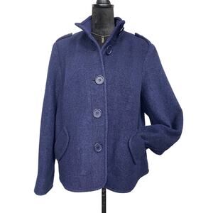 NWOT - Perfect-Carson Kressley Navy Wool Blend Jacket